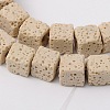 Synthetic Lava Rock Bead Strands G-N0104-8mm-17-1