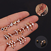 316L Surgical Stainless Steel Micro Pave Clear Cubic Zirconia Cartilage Earrings WG14BE9-11-1