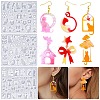 Cat Shape Theme DIY Pendant Silicone Molds DIY-F161-01A-1