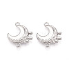 304 Stainless Steel Connector Cabochon Settings STAS-N114-48P-1