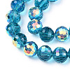 Transparent Electroplate Glass Beads Strands EGLA-N012-001-B10-3