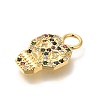 Brass Cubic Zirconia Pendants KK-M295-12G-2