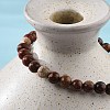 Natural Red Jasper Bead Stretch Bracelets X-BJEW-K212-A-012-4
