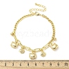 Brass Charm Bracelets BJEW-C083-05G-5