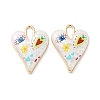 Rack Plating Alloy Enamel Pendants FIND-C050-09G-05-1