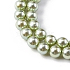 UV Plating Pearlized Glass Pearl Beads Strands GLAA-F128-01A-T21-3