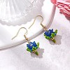 Flower Handmade Glass Seed Beads & Acrylic Beads Dangle Earrings EJEW-MZ00359-03-1