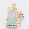 Zinc Alloy Enamel Pendants PALLOY-I124-18G-B-2