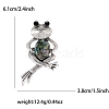 Frog Zinc Alloy Rhinestone  Brooches PW-WGC7876-01-5