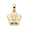 Brass Micro Pave Cubic Zirconia Pendants KK-T070-45G-1