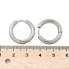 Tarnish Resistant 304 Stainless Steel Huggie Hoop Earrings EJEW-F111-20mm-P-3