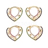 Heart Cubic Zirconia Hoop Earrings EJEW-M216-07A-4