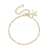 304 Stainless Steel Cable Chains Bracelets for Women BJEW-JB12448-02-2