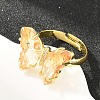 Brass Micro Pave Cubic Zirconia Finger Rings GL-CBA65A8-01G-5