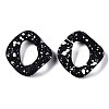 Spray Painted CCB Plastic Linking Rings LS-CCB-Q091-019B-3