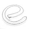 Tarnish Resistant 304 Stainless Steel Figaro Chain Necklaces STAS-F034-06P-2