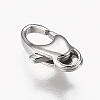 Polished 316 Surgical Stainless Steel Lobster Claw Clasps X-STAS-Z013-05B-3