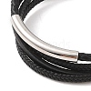 Braided Microfiber Leather Multi-strand Bracelets BJEW-B096-22P-2