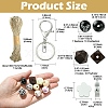 DIY Animal Cattle Theme Wooden Beaded Keychain Making Kits DIY-YW0008-69A-2