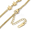 Ion Plating(IP) 304 Stainless Steel Heart & Star Pendant Necklace for Women NJEW-F298-12G-4