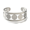 304 Stainless Steel Cuff Ring for Women RJEW-U025-05P-2