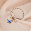 Butterfly Alloy Charm Bracelets WG8E54A-03-1