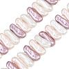 Electroplated Glass Pearl Beads Strands GL-CBA64F3-01B-1