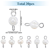 Natural Cultured Freshwater Pearl Potato Connector Charms PALLOY-SC00013-2