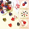30Pcs 5 Colors Handmade Millefiori Glass Beads LAMP-CJ0002-42-3