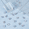 SUPERFINDINGS 30Pcs 5 Styles Alloy Cubic Zirconia Pendants ZIRC-FH0001-48-4