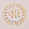 28Pcs 7 Colors Brass Enamel Dangle Leverback Earrings EJEW-AB00029-3