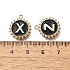 Alloy Black Enamel Pendants ENAM-K075-03A-G-3