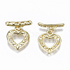 Brass Toggle Clasps KK-T057-056-NF-4