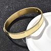 304 Stainless Steel Hinged Bangles for Women BJEW-A028-01G-4