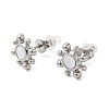 Non-Tarnish 304 Stainless Steel Embossing Stud Earrings EJEW-U001-06P-05-2