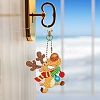 Christmas Theme DIY Diamond Painting Keychain Kits XMAS-PW0001-118-3