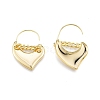 Brass Heart Dangle Earrings for Women EJEW-G322-30G-3
