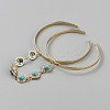 Alloy Upper Arm Open Cuff Bangles for Women BJEW-WH20012-02G-2