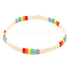 Rainbow Bohemian Style Glass Beads Stretch Bracelets RM1844-3-1