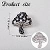 Cubic Zirconia Mushroom Brooch JBR102D-5