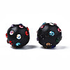 Polymer Clay Rhinestone Beads RB-T017-31H-A-3