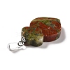 Natural Unakite Pendants G-F714-01B-3