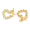 Brass Micro Pave Clear Cubic Zirconia Pendants CU-CBA3D67-05A-G-2
