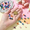 80Pcs 8 Colors Round Imitation Cat Eye Resin Beads RESI-YW0001-81-5