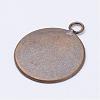 Brass Pendant Cabochon Settings KK-D527-19AB-2