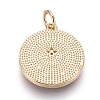 Brass Enamel Pentacle Pendants KK-O113-05A-G-2