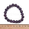 Natural Amethyst Bead Stretch Bracelets BJEW-K212-C-034-2