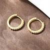 Brass Cubic Zirconia Hoop Earrings EJEW-A156-13B-G-3