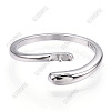 925 Sterling Silver Smooth with Open Cuff Ring Settings STER-T007-09P-2