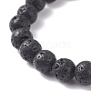 Natural Lava Rock Beads Oil Diffuser Stretch Bracelet BJEW-JB07246-7